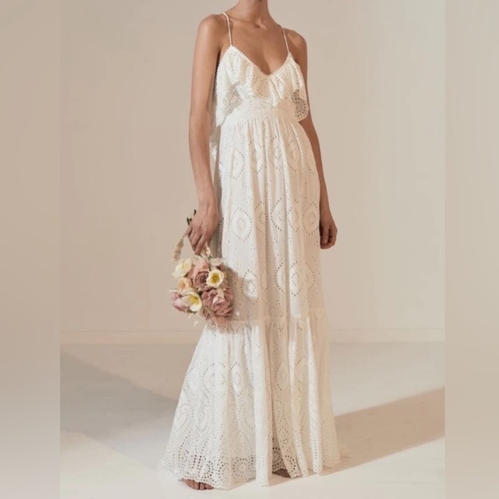 Spell & The Gypsy Novella Gown Wedding Dress In White XS NWT